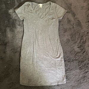 Heather gray t shirt dress body con